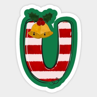 Letter U (Christmas Alphabet) Sticker